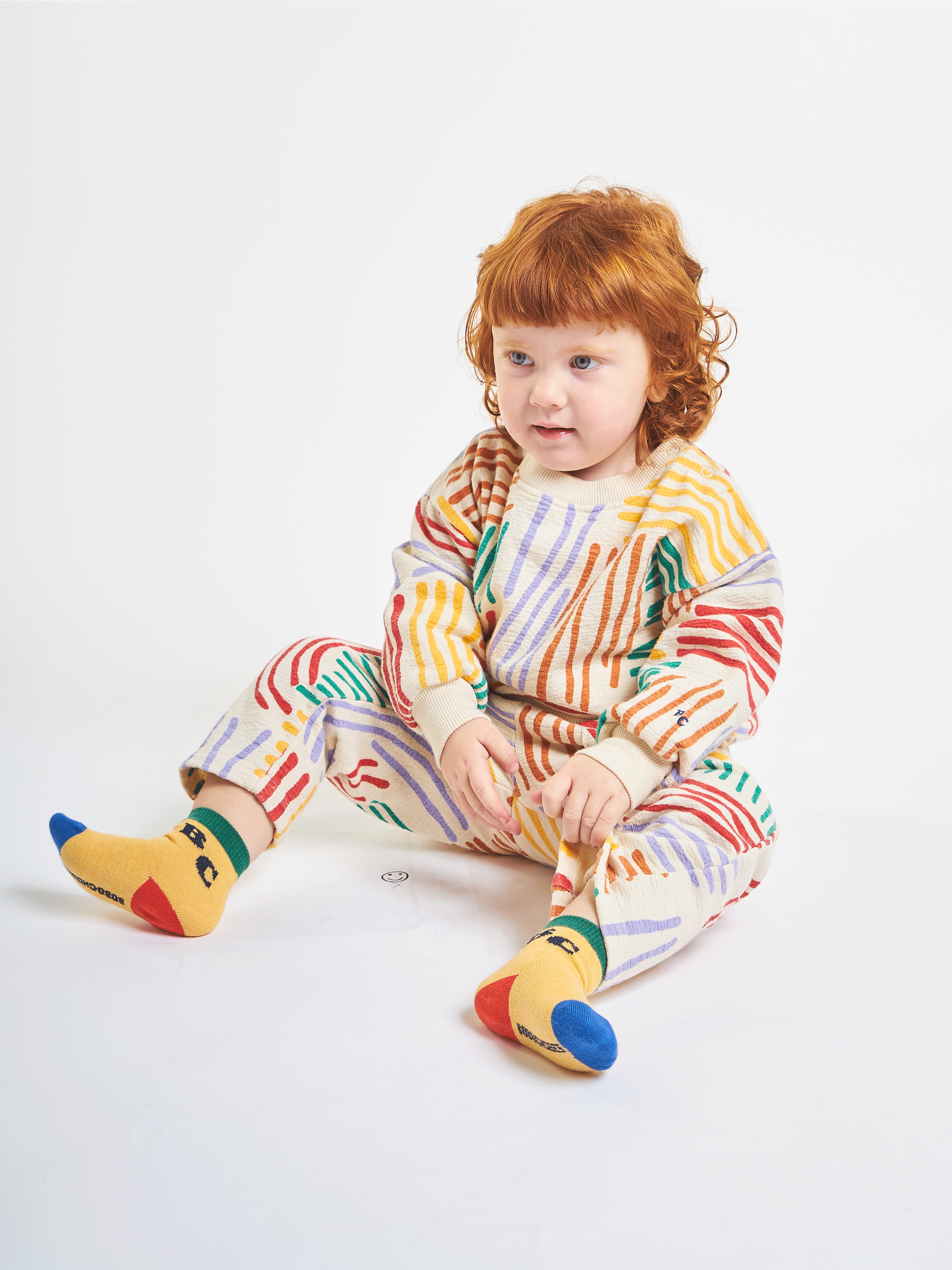 Stylish BC Color Block Baby Socks by Bobo Choses - Soft & Comfortable Infant Socks for Boys & Girls - Perfect for Everyday Wear, Playtime & Photo Shoots