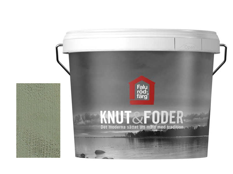 Authentic Swedish Falu Red Paint - Knut & Foder Green 3 Liter for Wooden Houses & Barns | Eco-Friendly Exterior Paint for Rustic Homes, Fences & Outdoor Projects