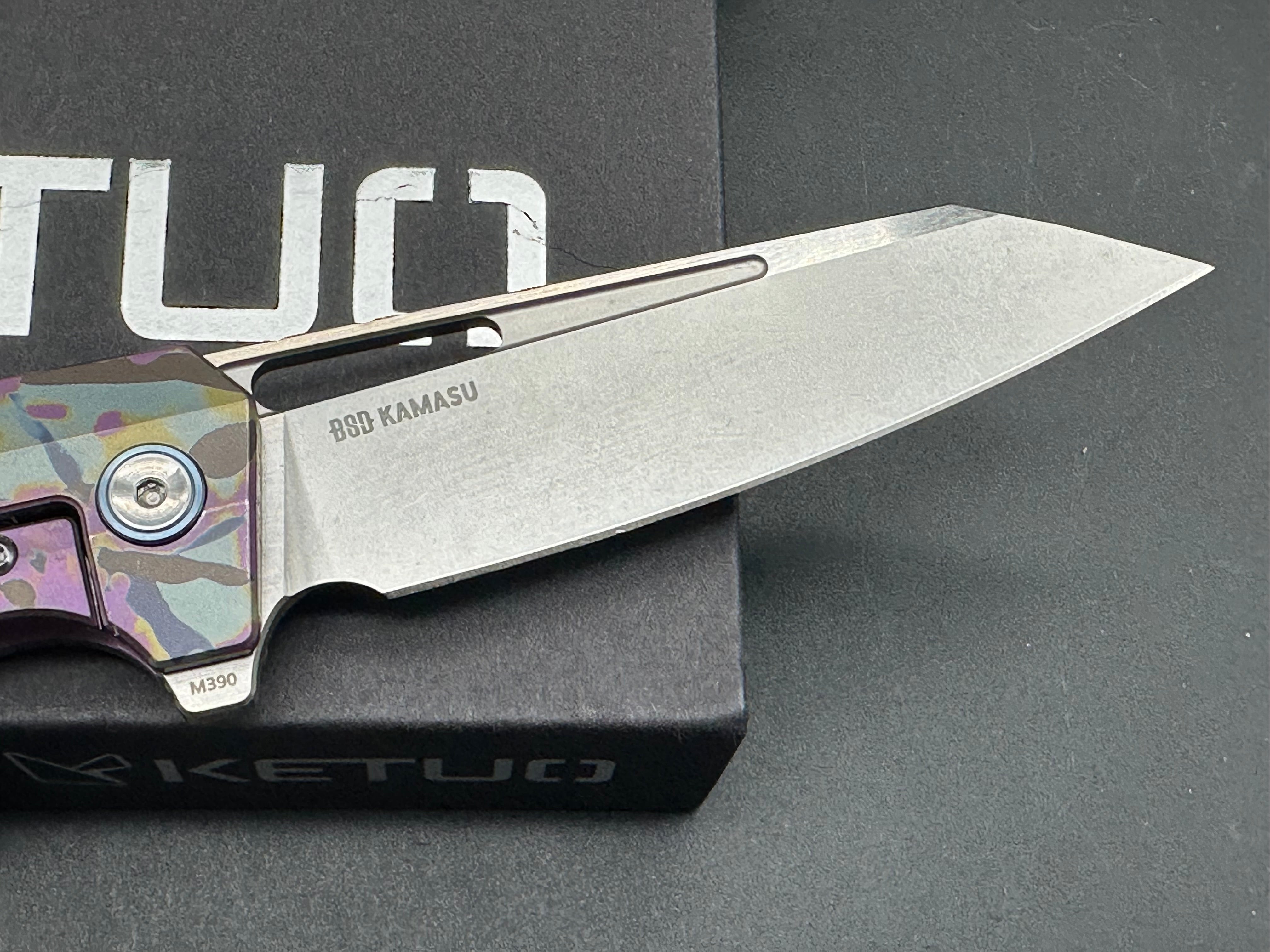 Ketuo Knives - Kamasu LE (20pcs) Carbon Fiber Knife Set with Custom Camo Titanium Frame | High-Performance Kitchen Knives for Professional Chefs & Home Cooking | Perfect for Slicing, Dicing, and Food Prep