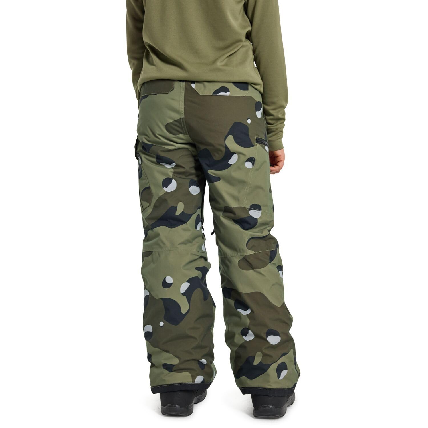 Burton Boys' Exile 2L Insulated Cargo Snow Pants - Waterproof Winter Snowboarding Pants for Kids with Adjustable Waist, Perfect for Skiing, Snowboarding & Outdoor Winter Activities