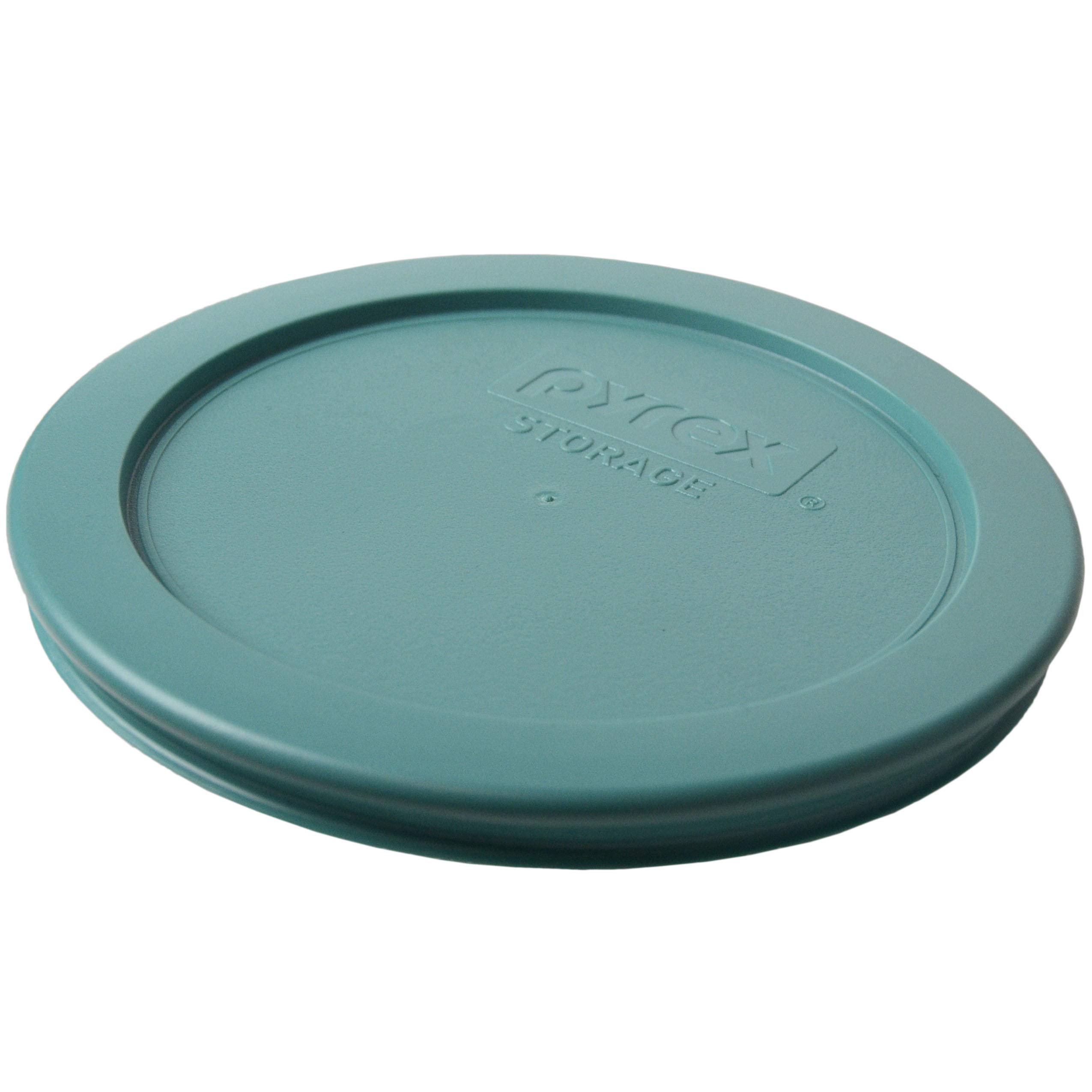 Pyrex 6-Piece Mixing Bowl Lids Set - 2 Jet Grey (7202-PC), 2 Turquoise (7200-PC), 2 Jet Grey (7201-PC) & 1 Orange (7402-PC) - Made in USA - Perfect for Food Storage, Meal Prep & Leftovers