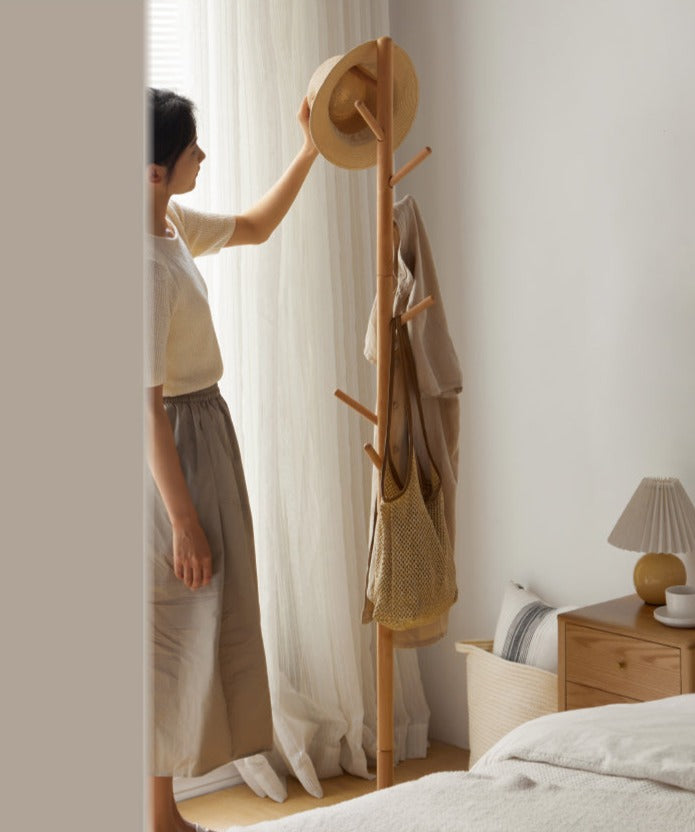 Premium Solid Wood Clothes Hangers - Beech & Ash Wood Garment Rack for Closet Organization | Ideal for Hanging Coats, Dresses, Suits & Delicate Clothing