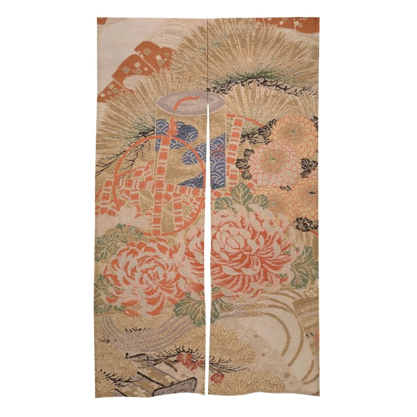 Japanese Traditional Art Noren Door Curtain - Handmade Cotton Fabric Partition for Doorway, Bathroom, Kitchen, Closet Divider - Home Decor & Unique Gift for Family - Perfect for Asian-Themed Interiors & Zen Spaces