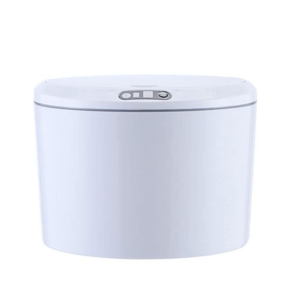 Smart Touchless Trash Can - Automatic Infrared Motion Sensor Garbage Bin for Kitchen, Office, Bathroom & Car - 18x13x18cm White Waste Bin - Hands-Free, Hygienic & Space-Saving Design
