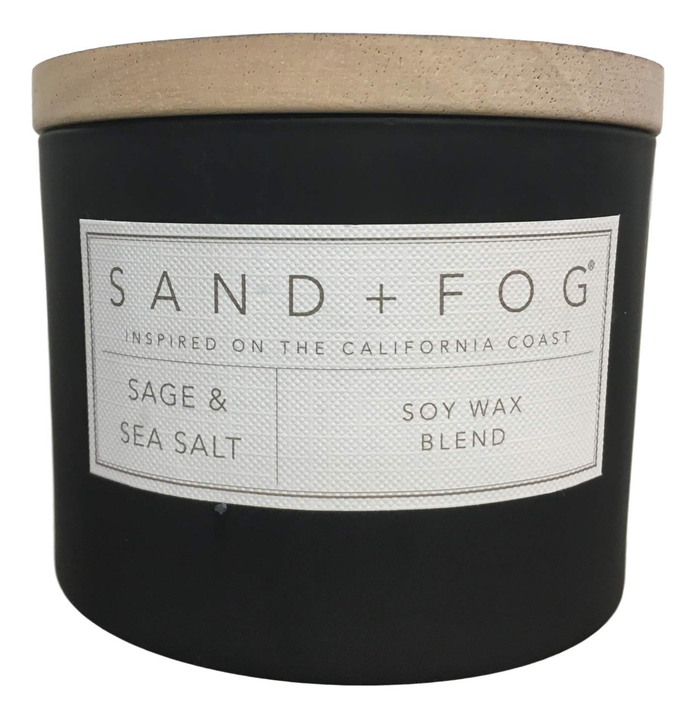 Sand & Fog Sage and Sea Salt Scented Candle - 12oz Double Wick Soy Wax Candle for Home, Relaxation, Spa, Yoga & Meditation - Aromatherapy Gifts for Women & Men