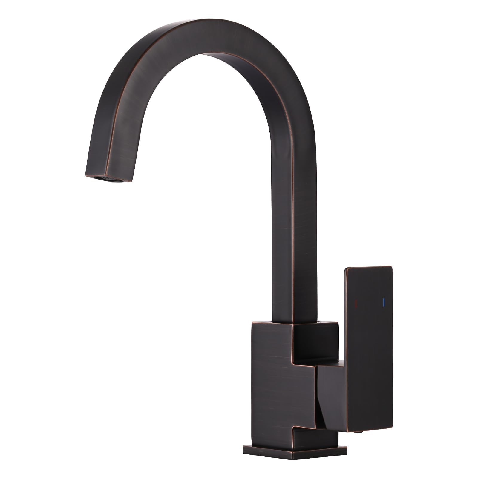 Stainless Steel Single Hole Bar Sink Faucet - Single Handle Kitchen & Bathroom Faucet for Home, RV, Restroom - Oil Rubbed Bronze Finish | Perfect for Small Spaces, Wet Bars, and Mobile Living