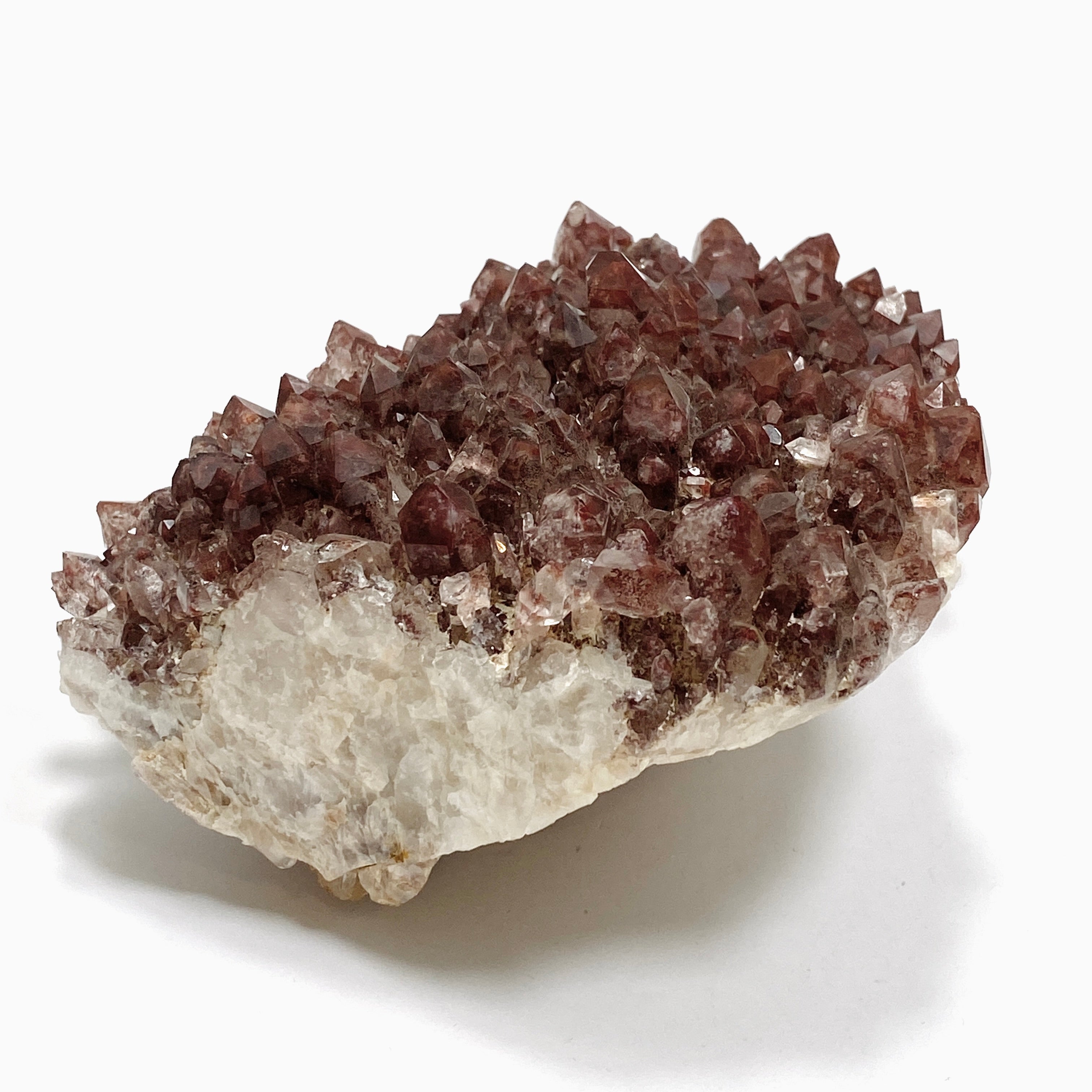 Natural Red Hematite Phantom Quartz Crystal Cluster from Zambia - CR3721 | Healing Stone for Meditation, Energy Work & Home Decor