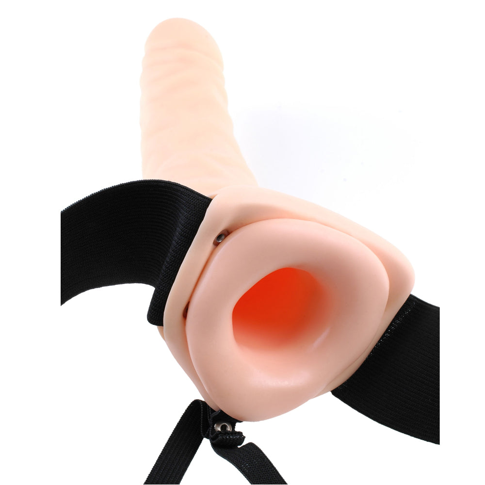 Fetish Fantasy Series 8 Vibrating Hollow Strap-On Dildo for Couples - Powerful Remote Control Adult Toy for Lesbian & Role Play Sex, Perfect for BDSM and Spicing Up Your Bedroom Life