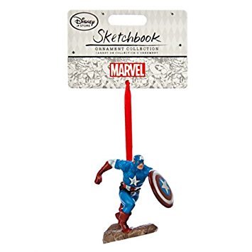Captain America Sketchbook Ornament - Marvel Avengers Collectible Christmas Tree Decoration for Superhero Fans | Perfect for Holiday Gifts, Home Decor, and Comic Book Lovers