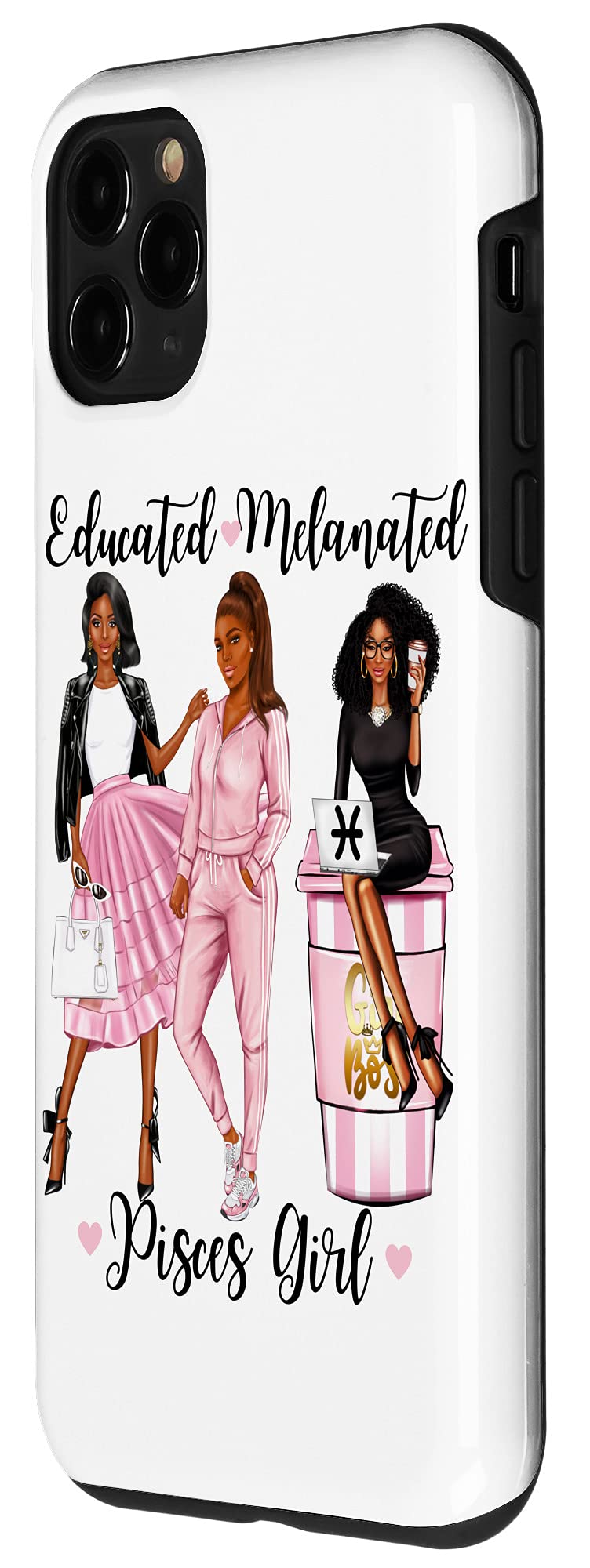 iPhone 11 Pro Case - Zodiac Pisces Horoscope Design for Women | Protective Phone Cover for Melanated Skin Tones | Perfect Gift for Students & Astrology Lovers | Use for Daily Protection & Style Expression