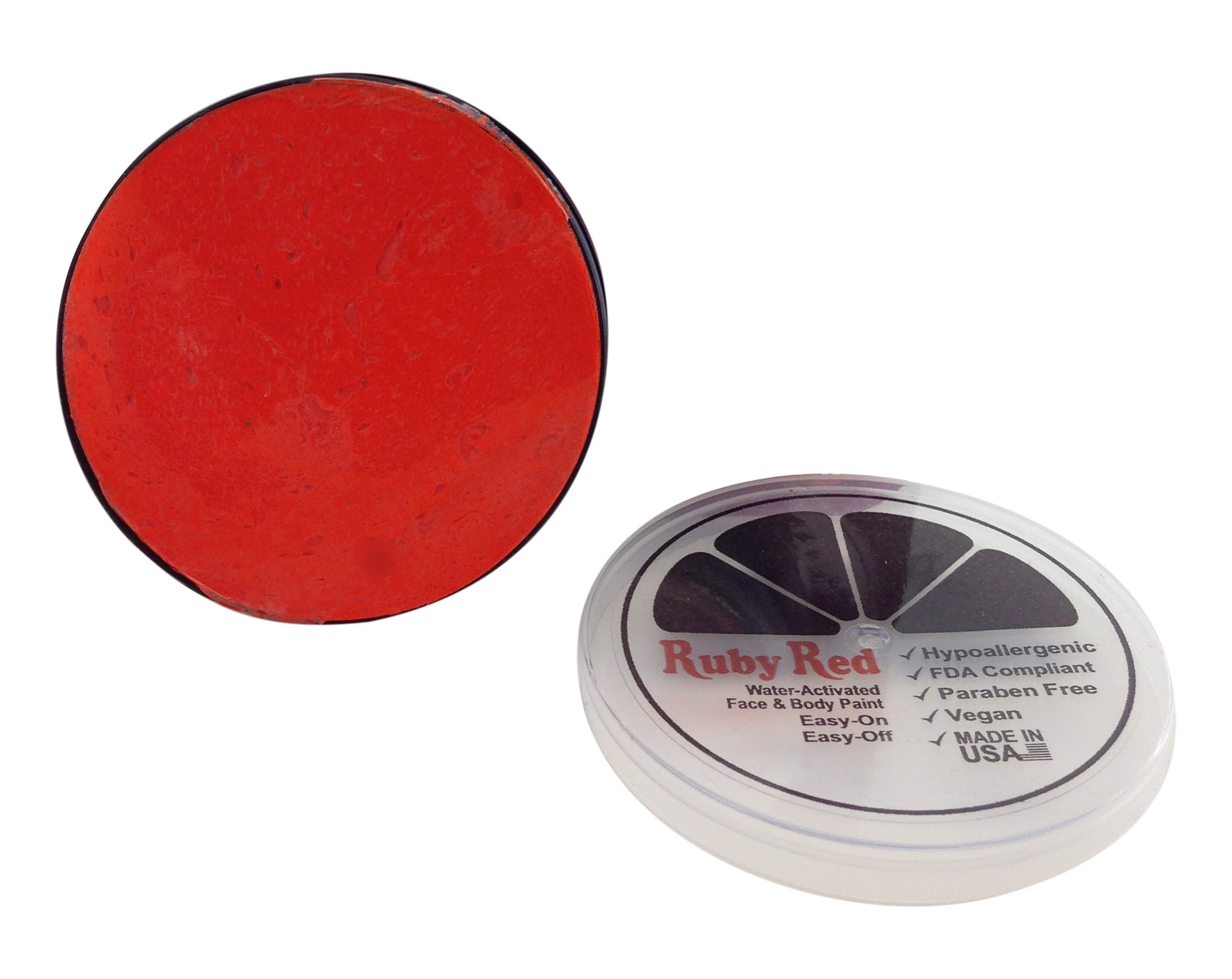 Ruby Red Face Paint - 18 ML UV Orange Glow for Halloween, Cosplay & Body Art | Waterproof & Safe for Skin