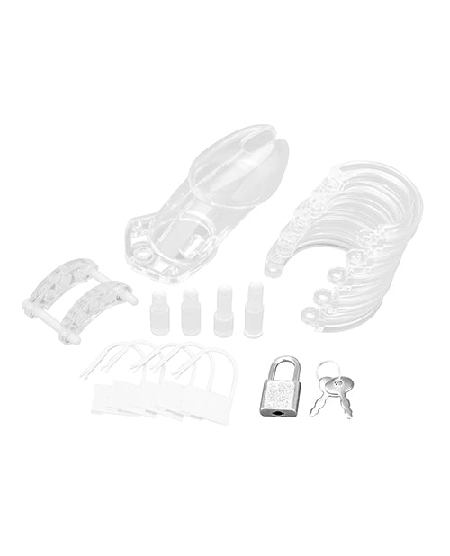 Clear Acrylic Chastity Cage for Men - Comfortable & Breathable Lockable Device for BDSM, Bondage & Male Chastity Play - Perfect for Couples, Roleplay & Adult Toys Collection