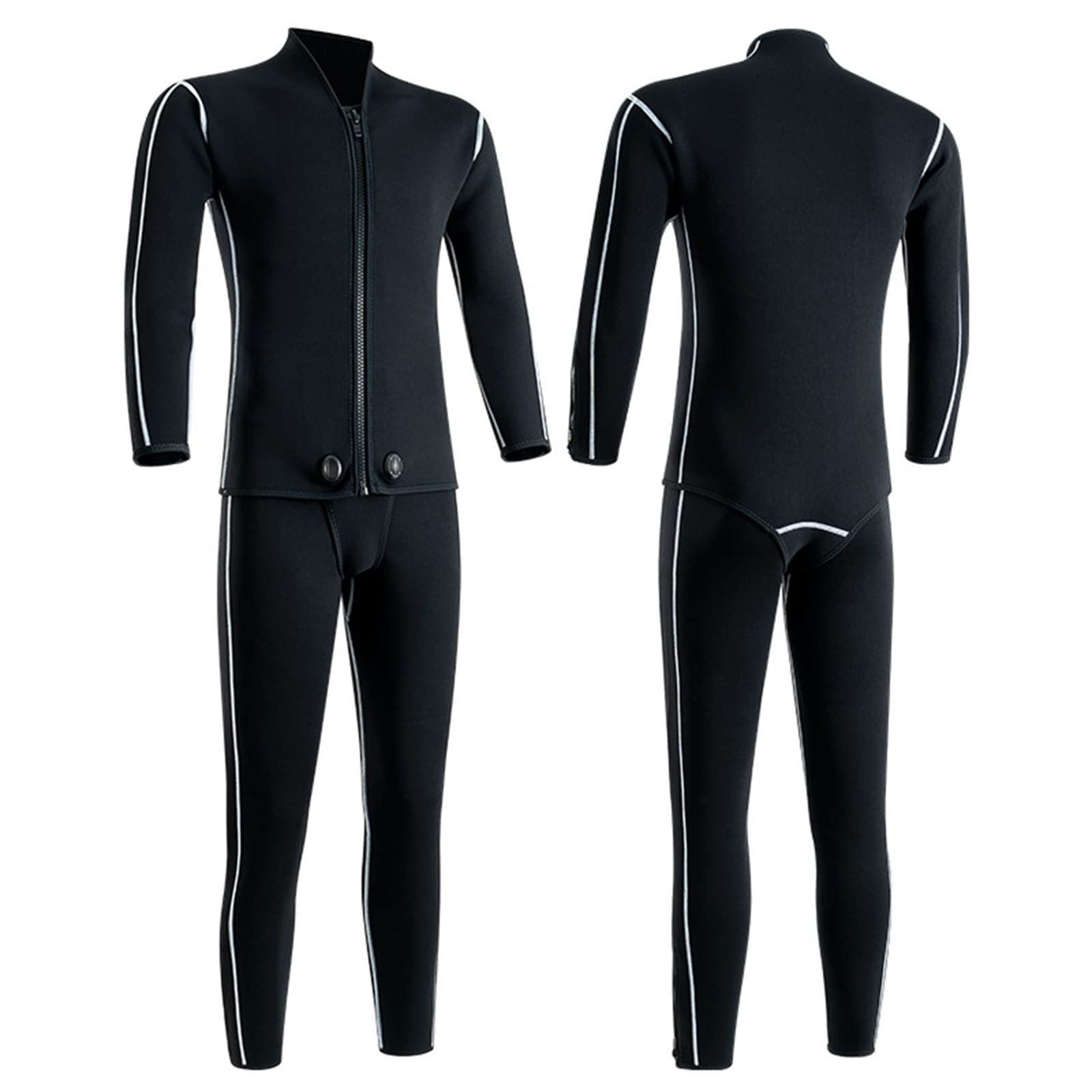 **3mm Neoprene Wetsuit for Men – 2-Piece Scuba Diving & Snorkeling Suit – Warm & Flexible for Spearfishing, Surfing & Water Sports**    *Perfect for Cold Water Diving, Beach Adventures & Underwater Exploration*