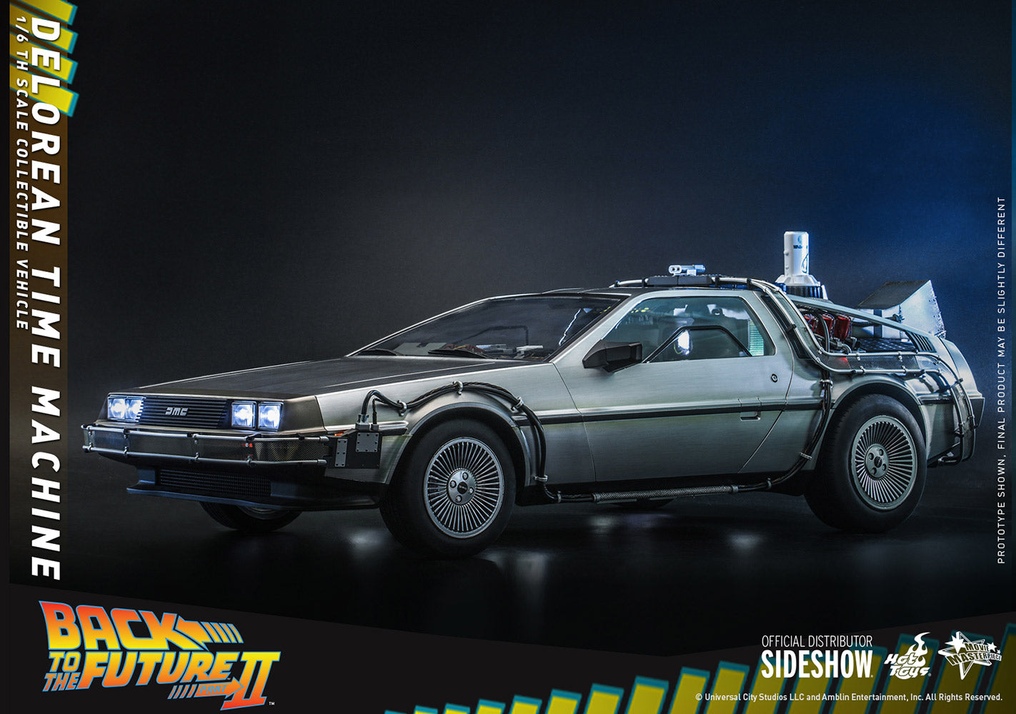 Hot Toys Back To The Future Part II Delorean Time Machine 1/6 Scale Collectible Action Figure & Vehicle - Perfect for Movie Fans & Collectors Display
