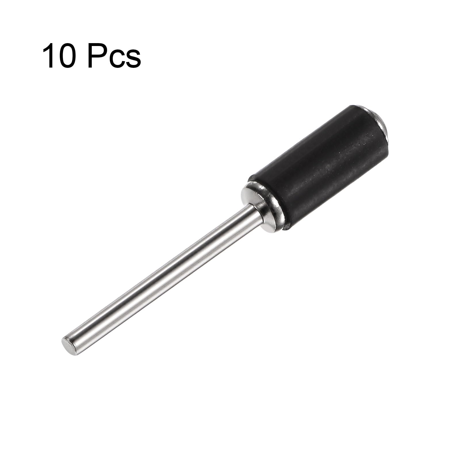 HARFINGTON 10pcs 1/4 Inch Sanding Drum Rubber Mandrels with 2.35mm Shank - Sanding Sleeve Holder for Drum Sander & Rotary Grinder - Perfect for Woodworking, Metal Polishing & DIY Projects