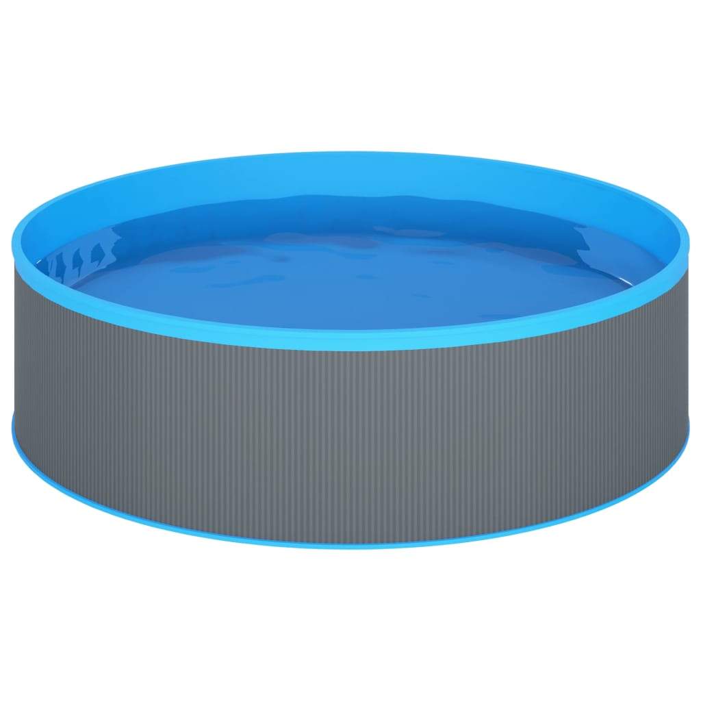 vidaXL Grey Splasher Pool 350x90 cm - Inflatable Family Swimming Pool for Backyard, Garden & Outdoor Fun | Perfect for Summer Parties, Kids Play & Relaxation
