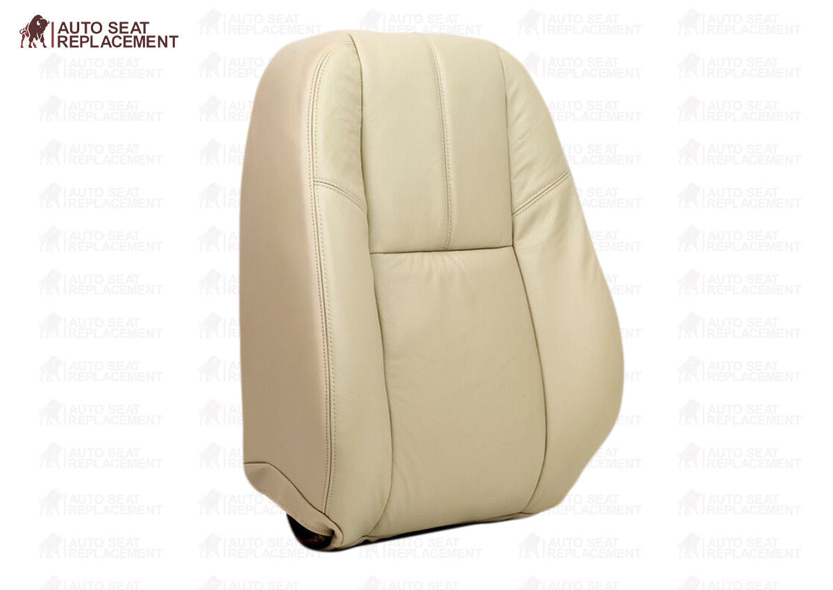 2008-2014 Chevy Silverado Genuine Leather Bottom Seat Cover - Tan Beige for Pickup Trucks - Perfect for Road Trips & Daily Commuting