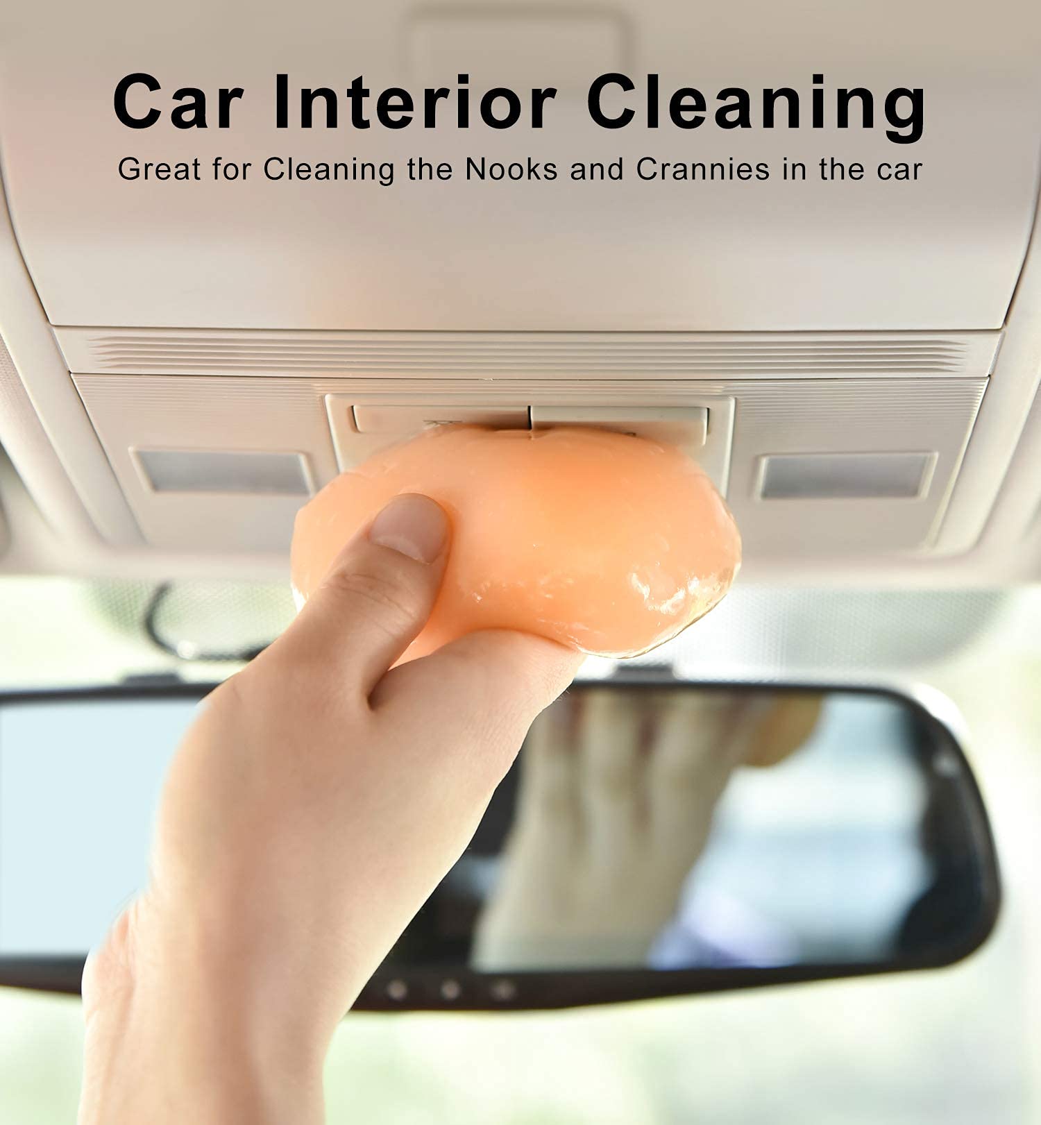TICARVE Car Cleaning Gel - Universal Dust Cleaner Putty for Car Detailing Tools & Kits (Purple & Orange) - Perfect for Dashboard, Vents, Keyboard & Hard-to-Reach Areas