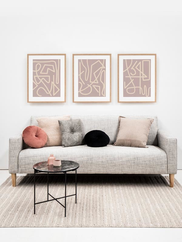 Allegro Blush Canvas Art Print - Modern Abstract Wall Decor for Living Room, Bedroom & Office - Perfect for Home Decor & Gift Giving