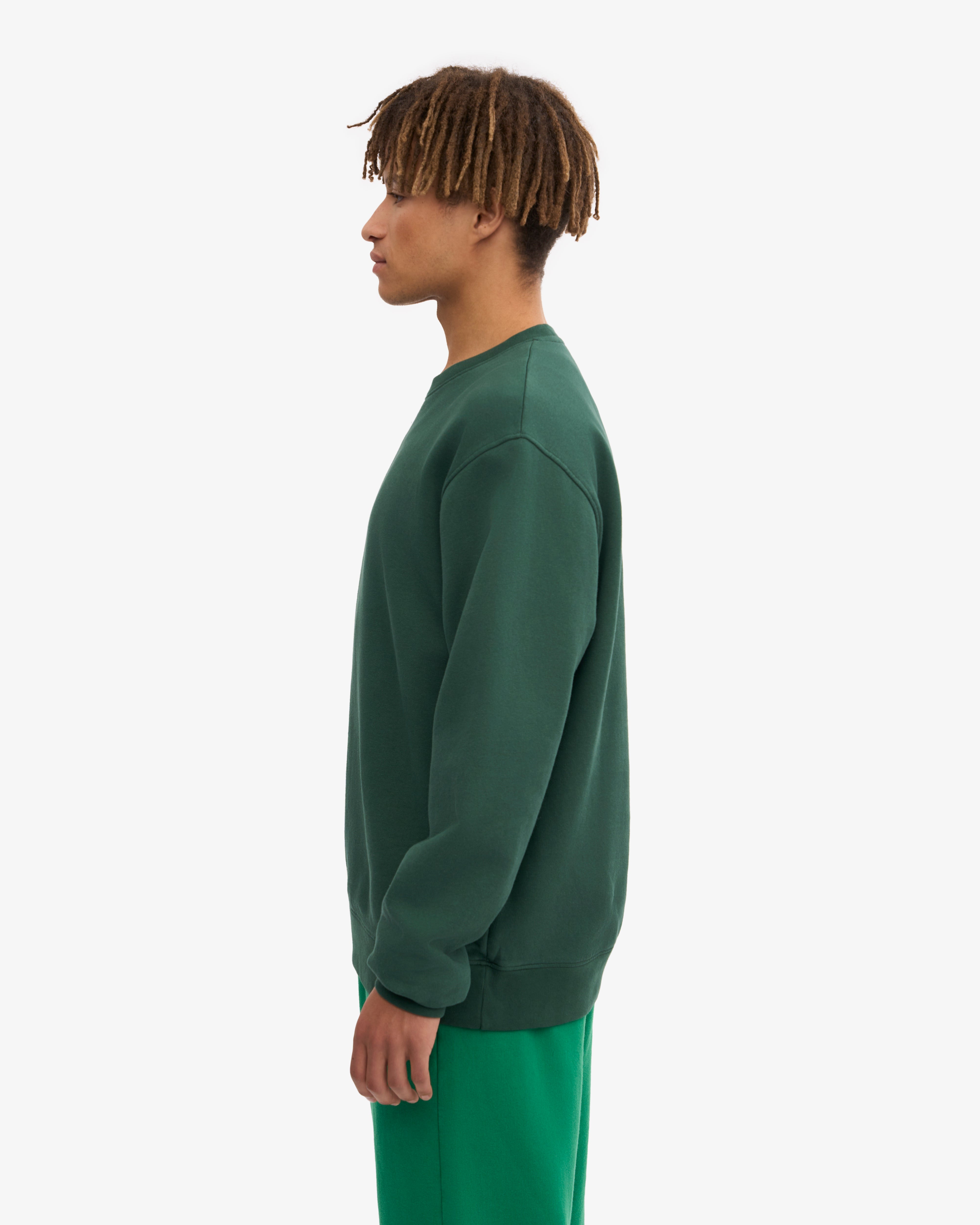 Classic Organic Cotton Crew Neck T-Shirt for Men - Soft Emerald Green - Perfect for Casual Wear, Gym & Everyday Outfits