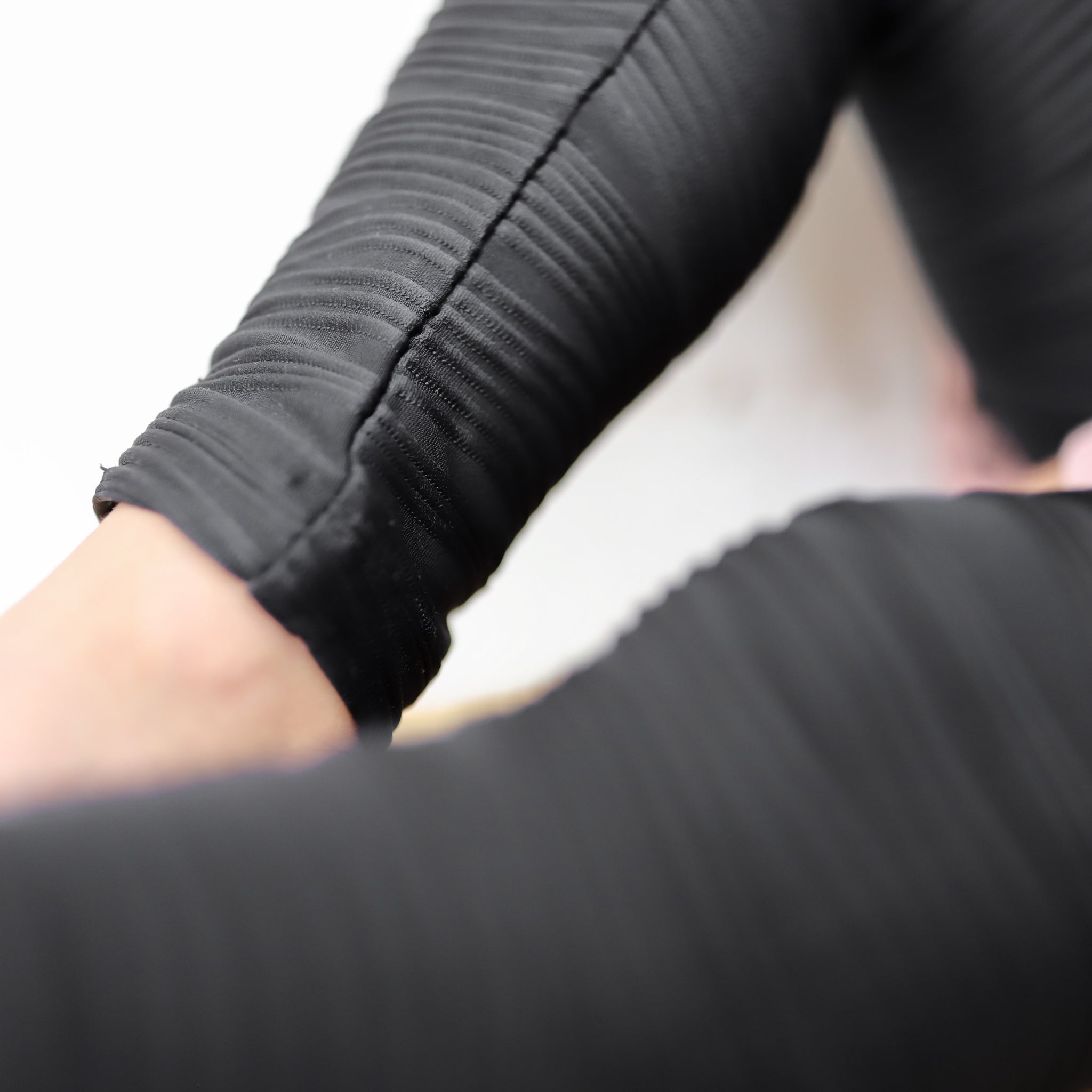 High-Waisted Ribbed Leggings for Women - Black Stretchy Yoga Pants - Perfect for Workout, Running, Yoga & Casual Wear