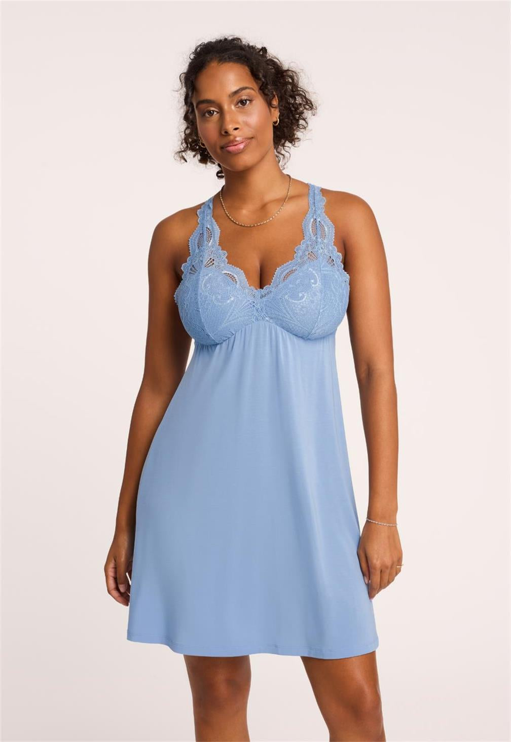 Belle Époque Full Chemise Lace Nightgown - Elegant Vintage Sleepwear for Women - Perfect for Bridal, Honeymoon & Romantic Nights