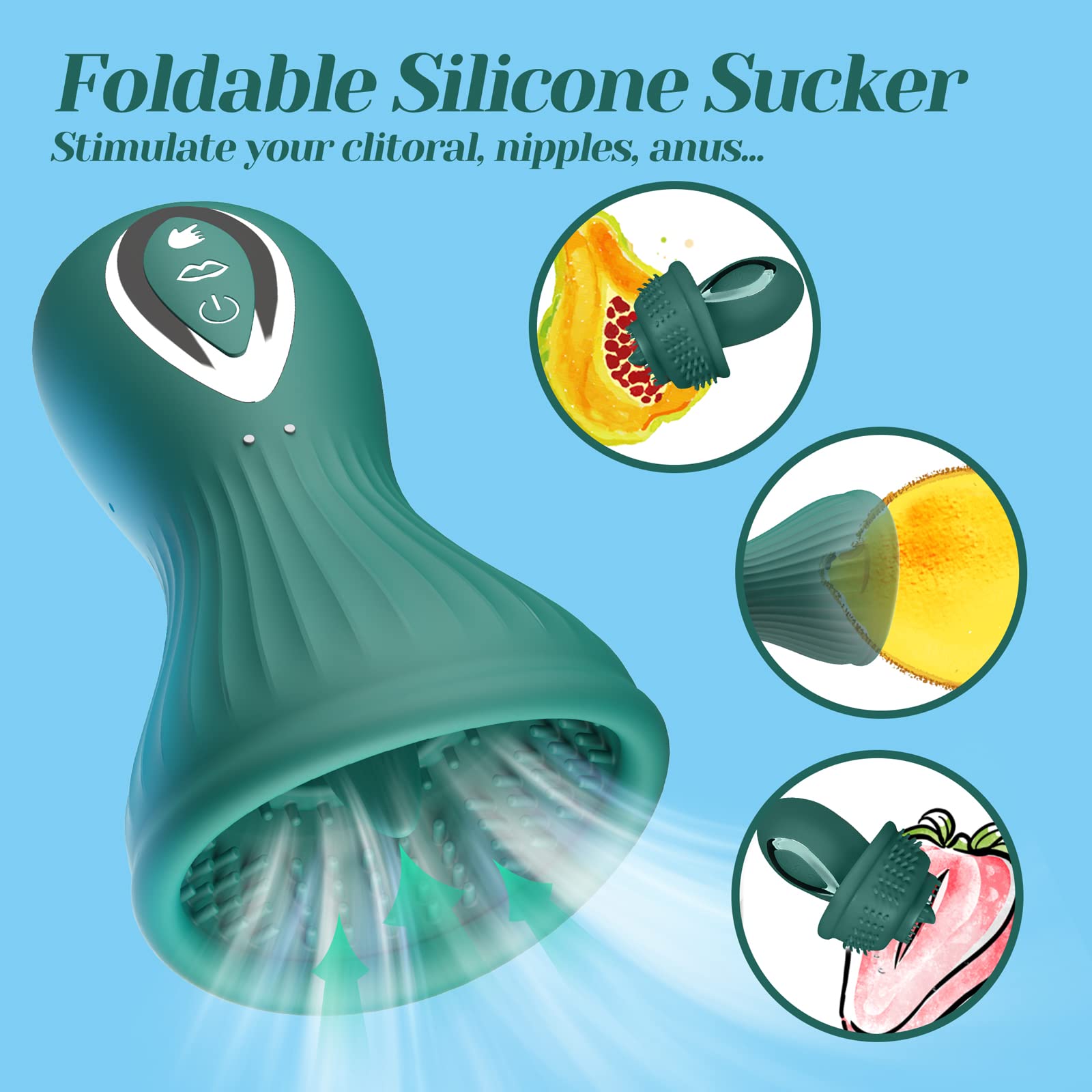**7-Speed Nipple & Clitoral Stimulator - Sucking Vibrator with 7 Licking Modes, Rechargeable Adult Toy for Women, Couples Play & Solo Pleasure**    (Note: This optimized title includes relevant keywords, removes redundant terms, and adds usage scenarios while maintaining SEO best practices.)