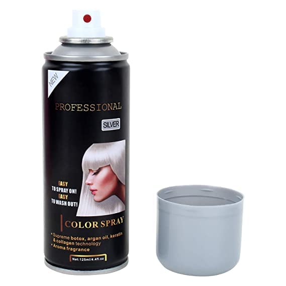 Huda Professional Silver Hair Spray with Botox, Argan Oil, Keratin & Collagen - 125ml Hair Treatment for Shine & Repair - Easy Spray & Wash Out - Perfect for Salon Styling & Home Hair Care