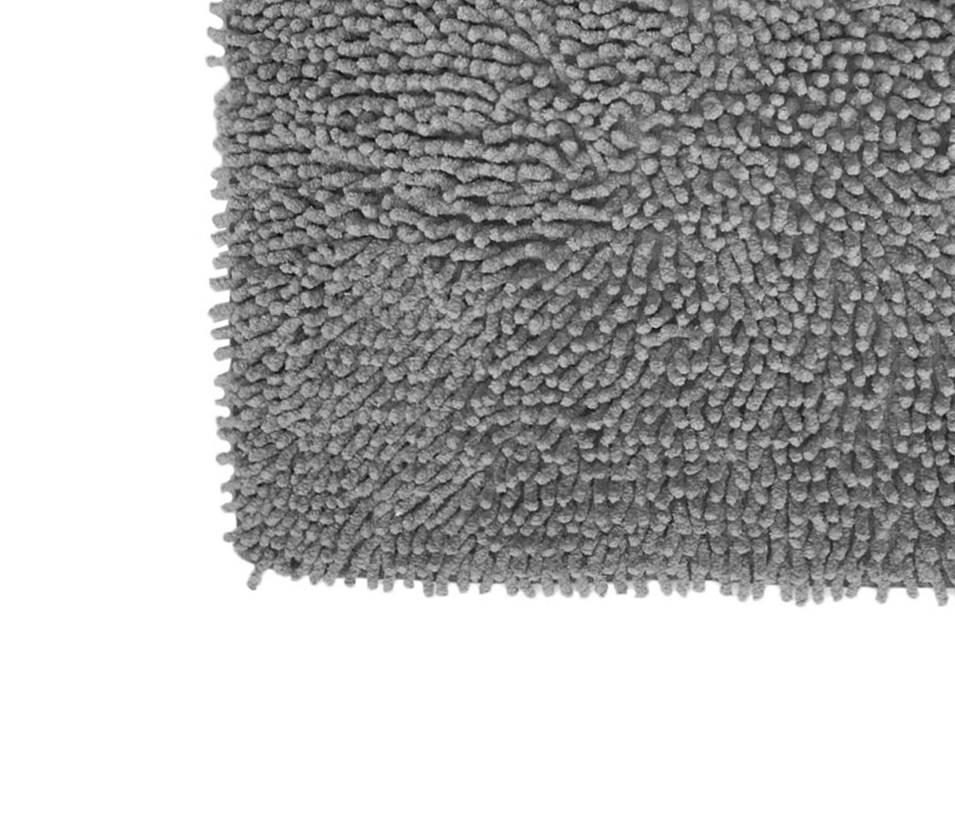 Home Weavers Fantasia 100% Cotton Bath Rug Set - Ultra Soft, Absorbent & Washable Non-Slip Bath Mats (4-Piece) for Bathroom & Kitchen - Includes Contour Mat in Elegant Gray | Perfect for Spa-Like Bathrooms & High-Traffic Areas