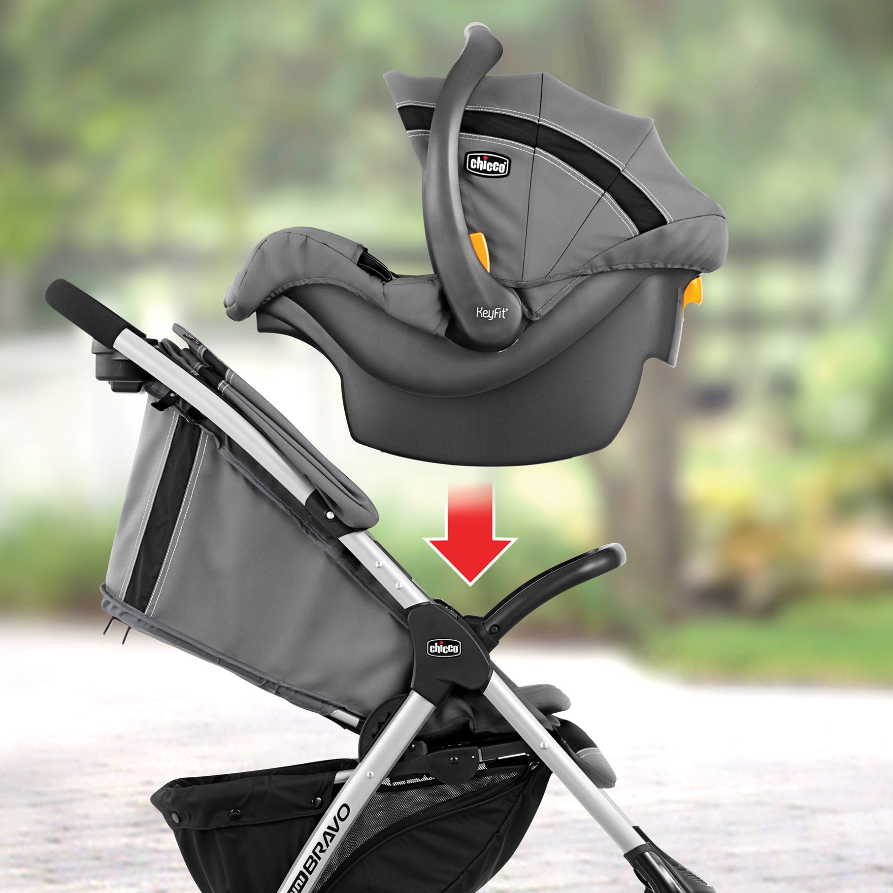 Chicco Mini Bravo Sport Travel System Stroller - Lightweight Carbon Frame for Easy Travel | Perfect for Newborns, Infants & Toddlers | Ideal for Shopping, Walks & Airports