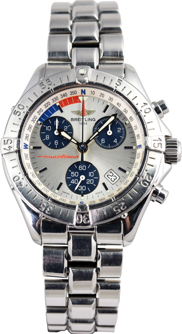 Pre-Owned Breitling Transocean Chronograph A53340 Men's Luxury Watch - Perfect for Business, Formal Occasions & Watch Collectors