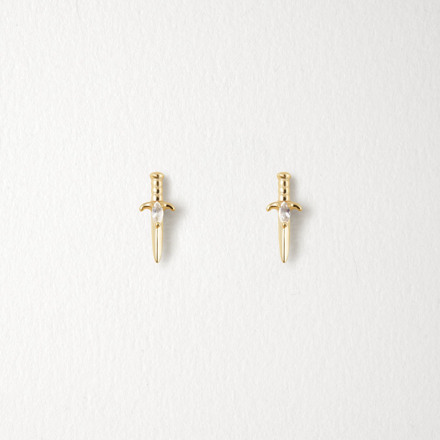 Moonstone Dagger Stud Earrings for Women - Sterling Silver Gothic Punk Jewelry - Perfect for Halloween, Cosplay & Alternative Fashion