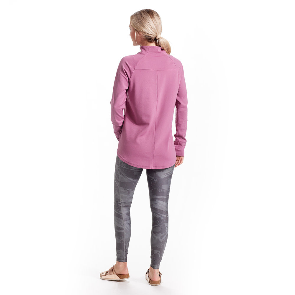 Women's Fleece-Lined Long Sleeve Pullover Sweatshirt - Cozy Winter Warm Casual Wear for Hiking, Travel & Outdoor Activities