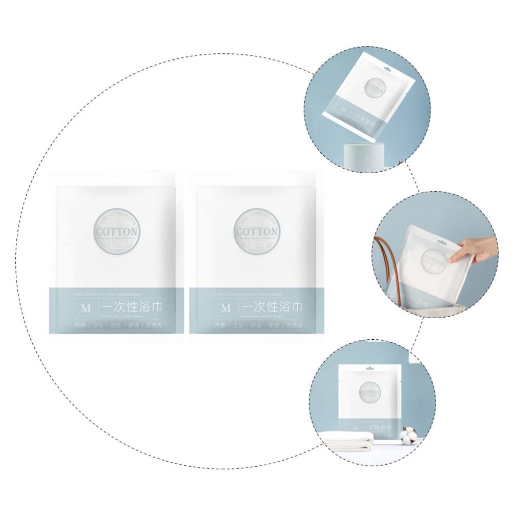 **HEALLILY 2-Pack Disposable Bath Towels - Soft, Thick & Absorbent for Salon, Home, Hotel & Travel | Quick-Drying Shower Towels for Spa, Gym & Beach Use**