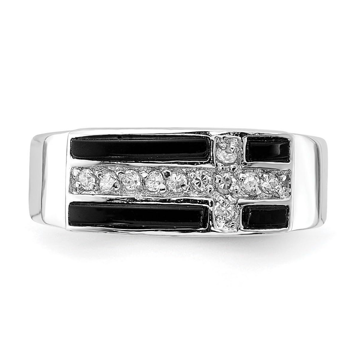 925 Sterling Silver Enameled CZ Cubic Zirconia Simulated Diamond Ring for Women - Elegant Gift for Anniversary, Valentine's Day & Special Occasions