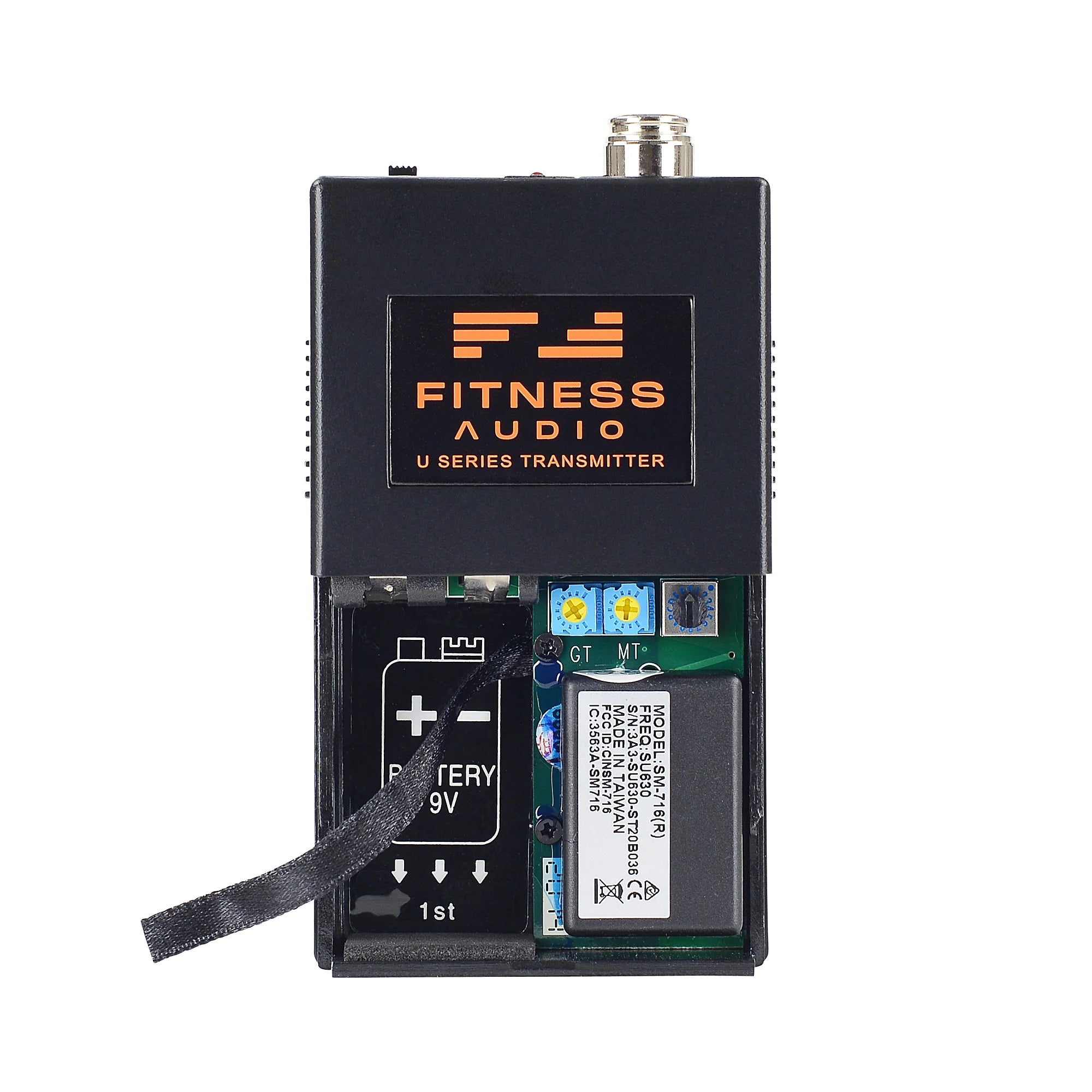 UHF Wireless Transmitter for Fitness Audio - U Series Professional Wireless Microphone System for Gym, Yoga, and Home Workouts