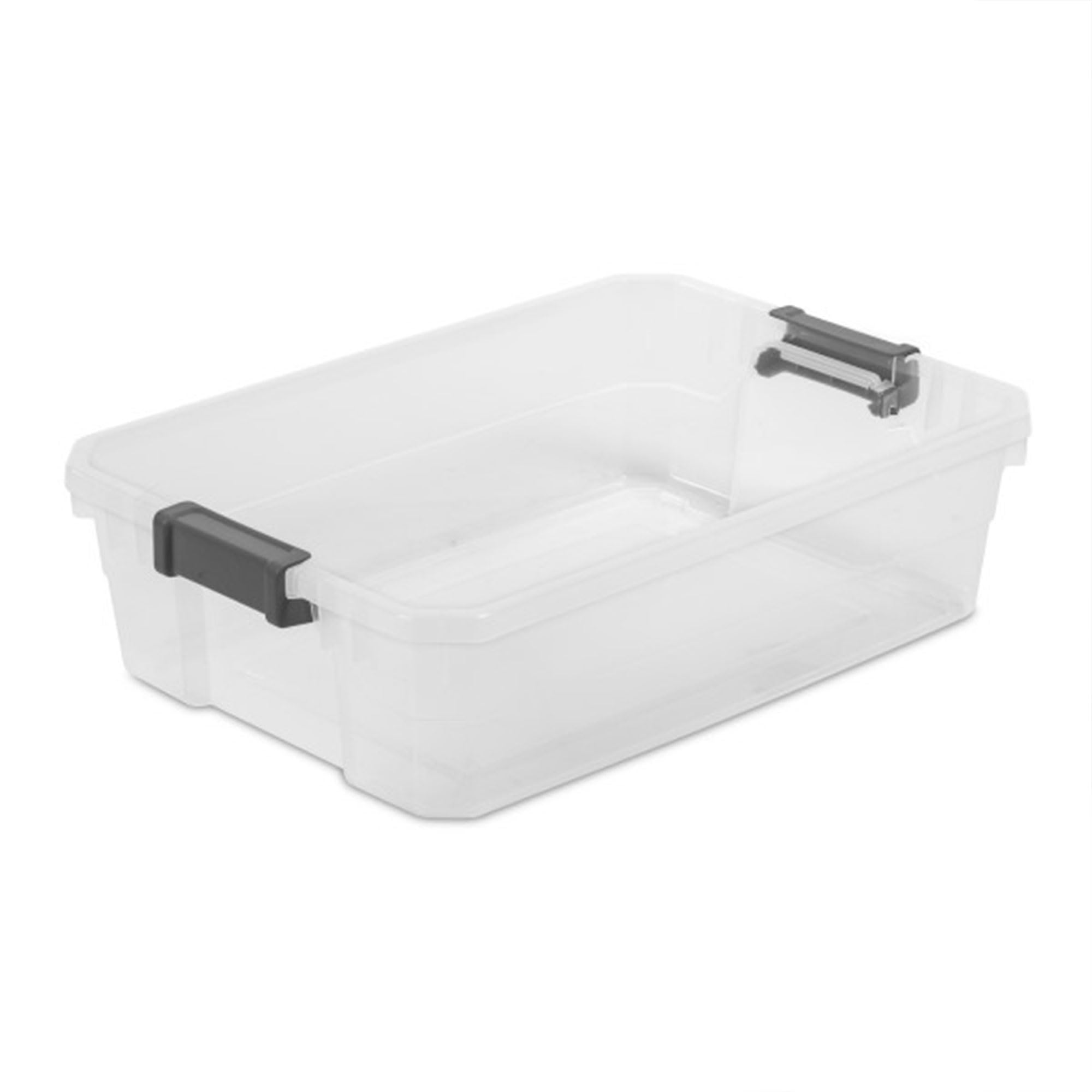 Sterilite 24-Pack Modular Stacker Box - Clear Plastic Storage Bins with Secure Latching Lids (40 Quart) - Perfect for Home Organization, Garage Storage & Office Supplies