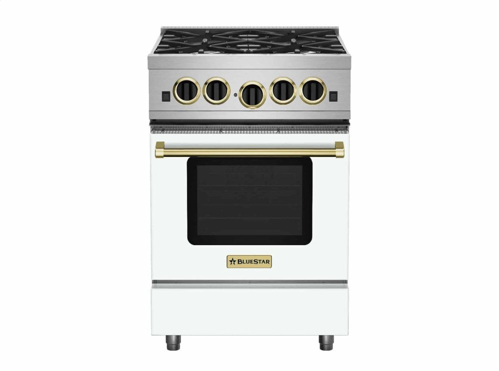 Bluestar RCS24SBV2 24-Inch Professional Gas Range with Sealed Burners - Commercial-Grade Stainless Steel Cooktop for Home Chefs - Perfect for Gourmet Cooking, Baking & Entertaining