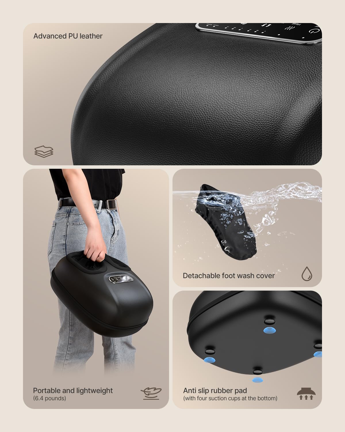 RENPHO Shiatsu Foot Massager with Heat - FSA HSA Approved, Remote Control for Plantar Fasciitis Relief, Perfect Gift for Women & Men (Fits Up to Size 11) - Ideal for Home Relaxation, Foot Pain Relief, and Stress Relief After Work