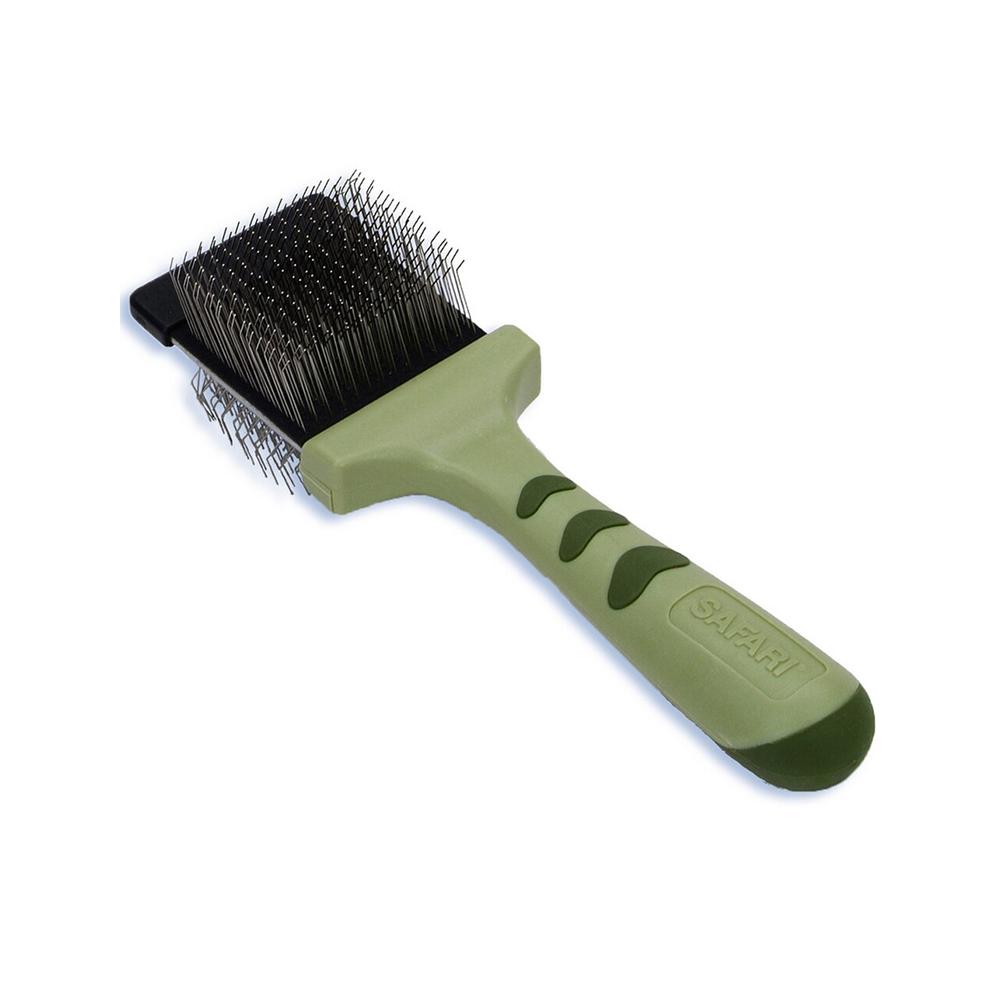 Premium Safari Dog Flexible Slicker Brush for Grooming - Gentle Detangling & Massaging for All Coat Types - Perfect for Home Pet Care & Professional Grooming Sessions