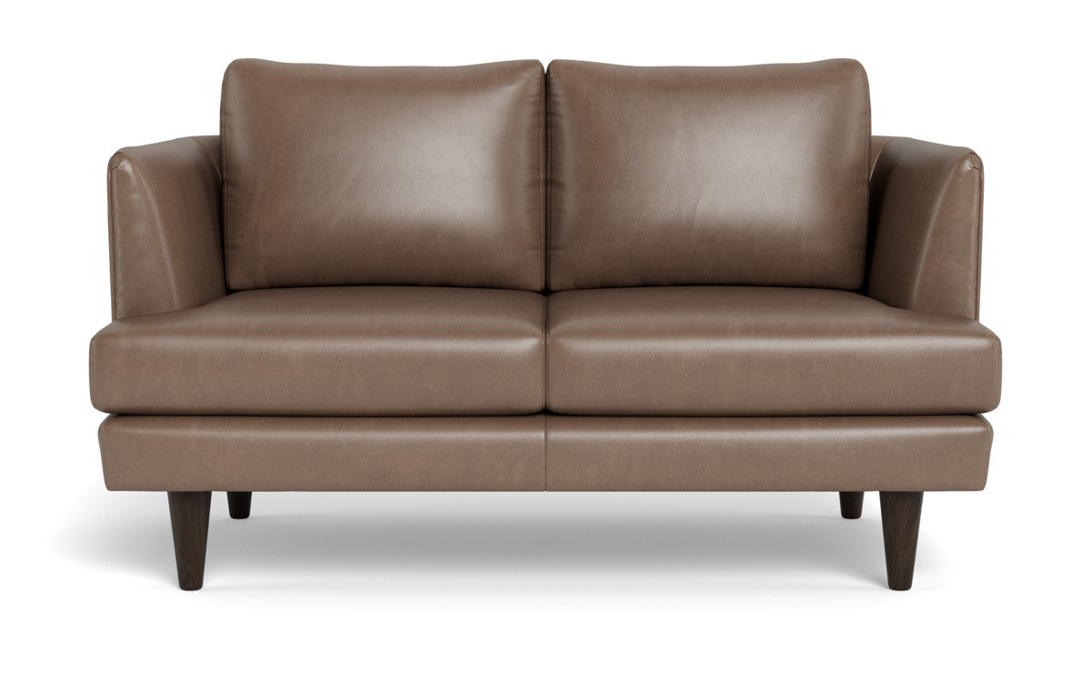 Rainey 59 Genuine Leather Loveseat Sofa - Modern Two-Seater Couch for Living Room, Lounge & Office - Comfortable & Stylish Home Furniture