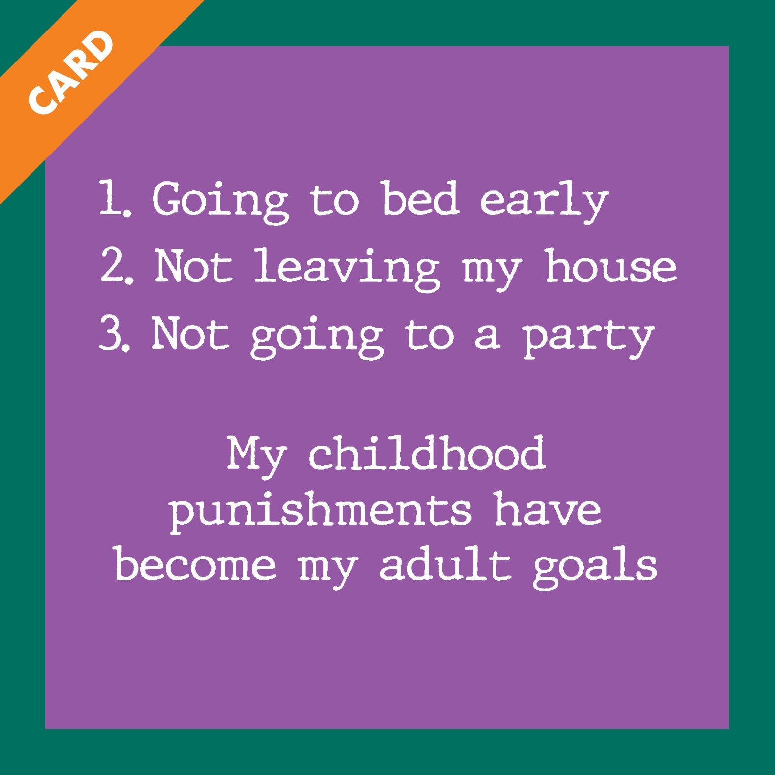 Funny Childhood Punishments Card - Hilarious Parenting & Discipline Flash Cards for Family Game Night - Perfect for Parties, Gifts & Memory Lane Conversations