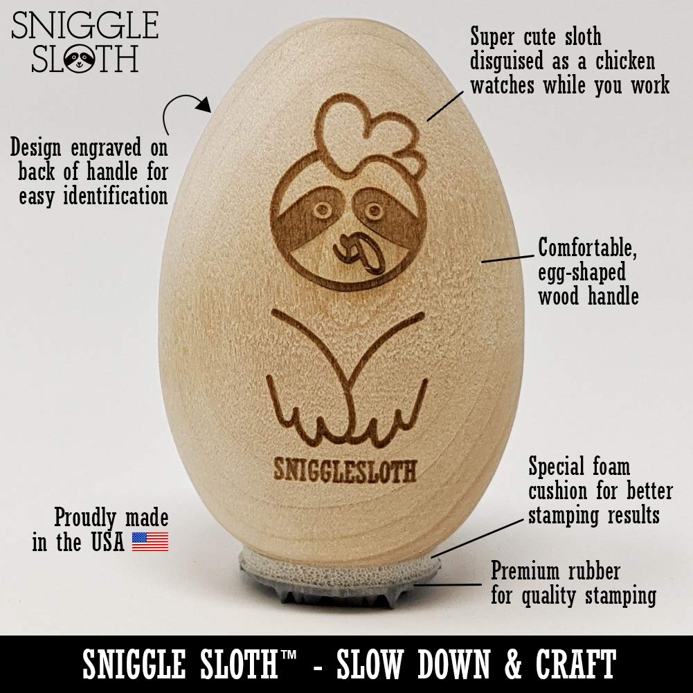 Duck Goose Footprint Track Chicken Egg Rubber Stamp - 3/4 Inch Small for DIY Crafts, Scrapbooking & Farmhouse Decor