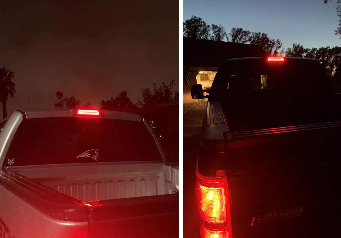 Dark Red Lens Strobe LED High Mount Third Brake Light for 2007-2021 Toyota Tundra - Enhanced Safety & Style for Pickup Trucks
