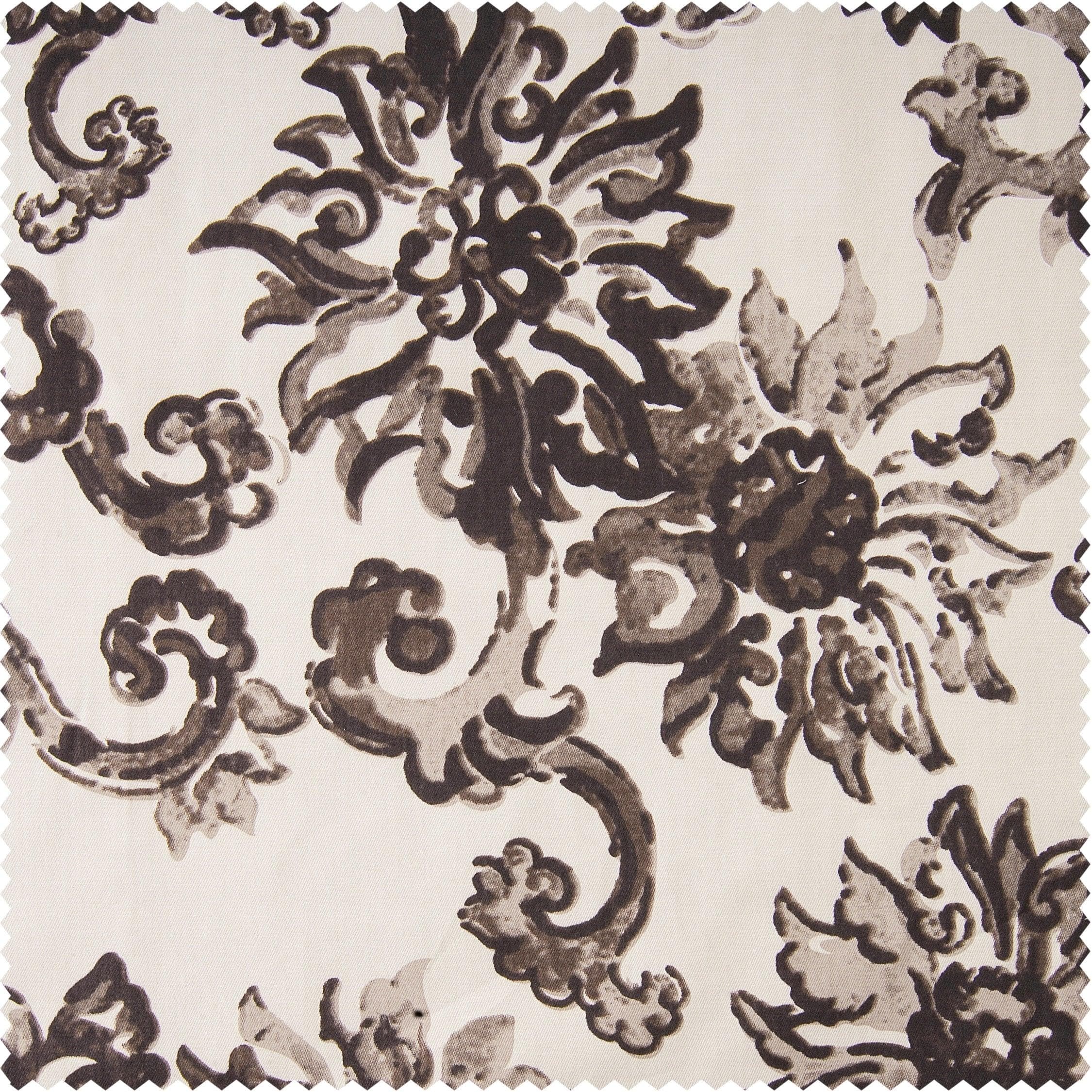 Indonesian Brown Floral Printed Cotton Fabric Swatches - Premium Textile Samples for Quilting, Sewing & DIY Crafts - Perfect for Home Decor, Fashion Design & Upholstery Projects