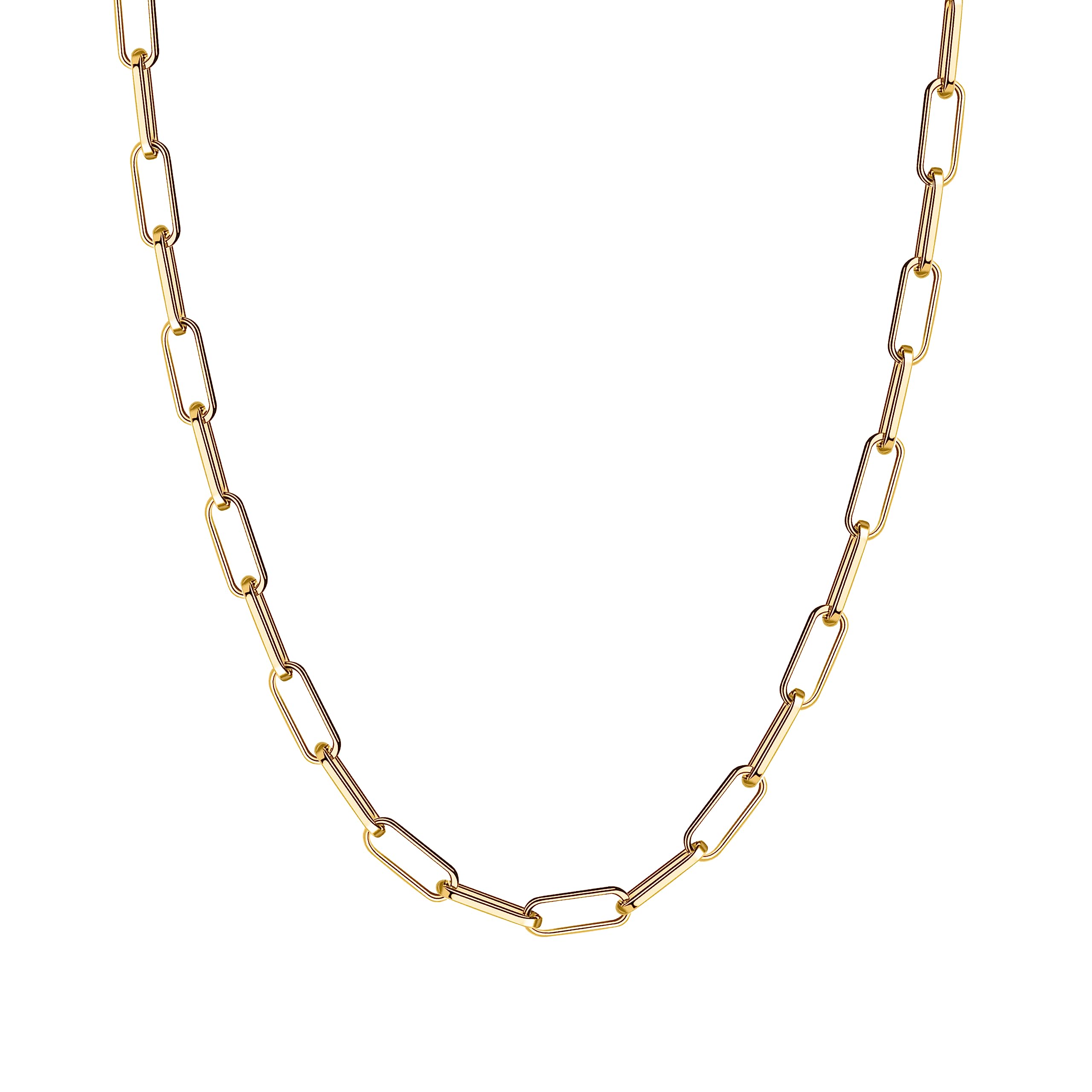 S925 Silver Paperclip Necklace - 18k Gold Plated Trendy Snake Chain Choker - Layered Titanium Steel Women's Jewelry for Everyday Wear, Gift Giving & Special Occasions