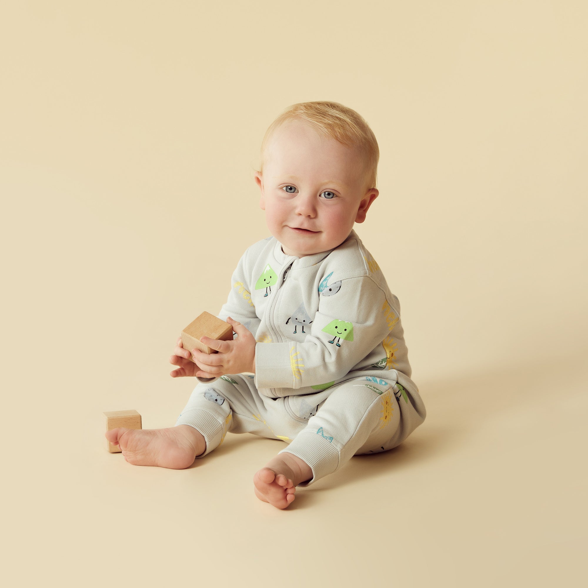 Bluebell Organic Terry Growsuit for Babies - Soft & Breathable Cotton Romper for Newborns & Infants - Perfect for Playtime, Sleep & Everyday Comfort