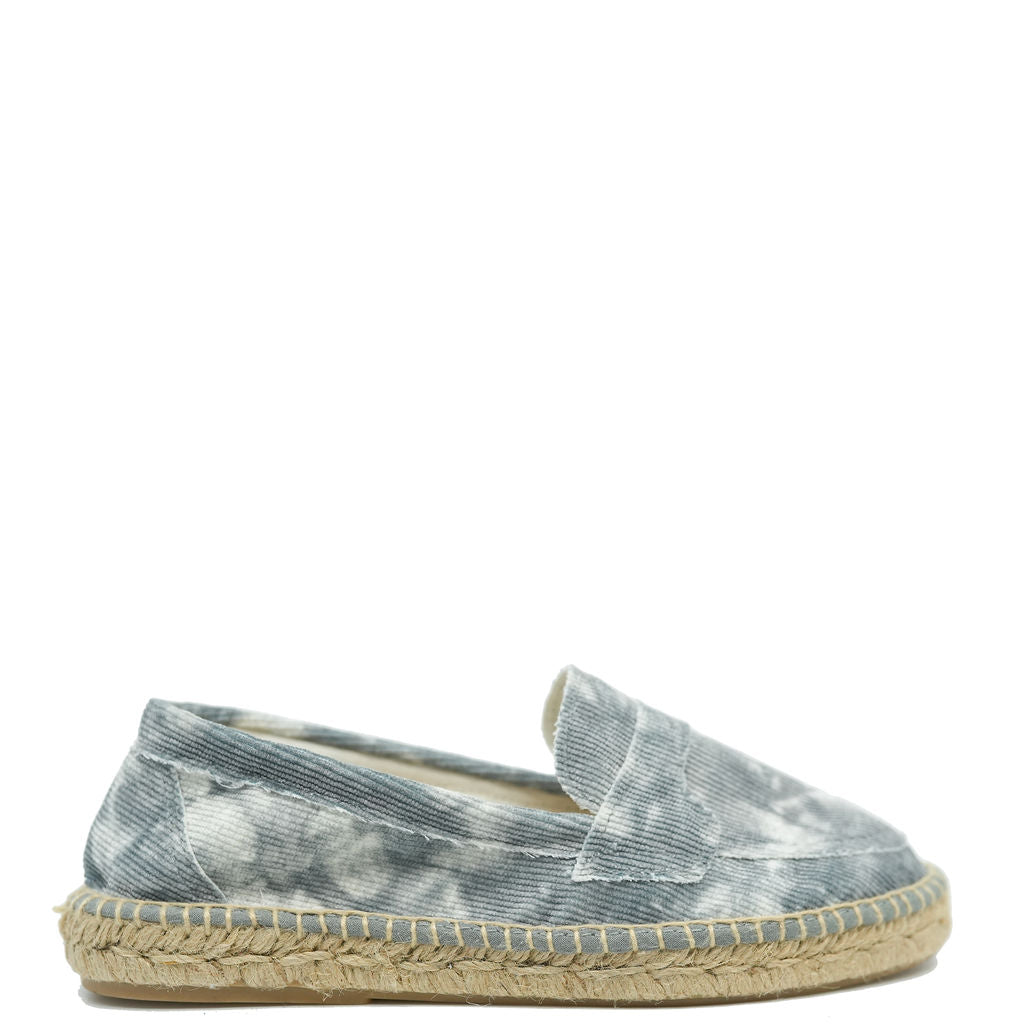 Trendy Tie-Dye Denim Espadrilles for Women - Comfortable Summer Slip-On Shoes with Cotton Lining | Perfect for Beach, Music Festivals & Casual Outings