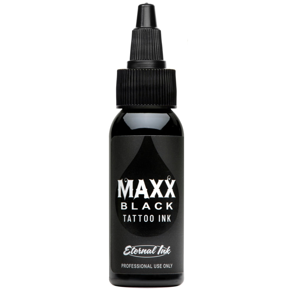 Eternal Tattoo Ink Maxx Black - Professional Tattoo Ink for Artists - Perfect for Black & Grey Tattoos, Cover-ups & Fine Line Work