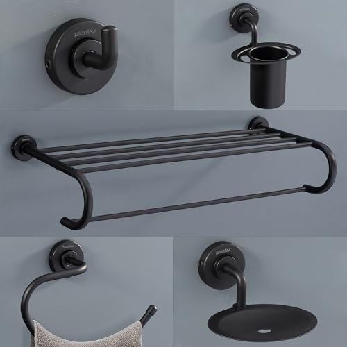 Towel Rack with 4 Pcs Bath Set